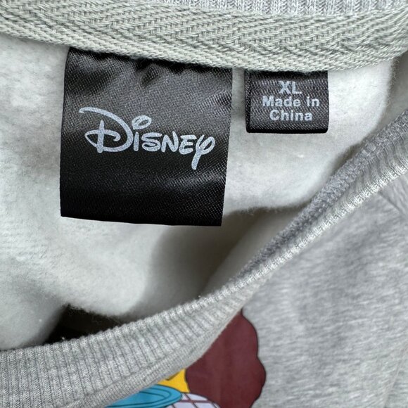 Disney Lady and the Tramp Graphic Heather Gray Crew Neck Pullover Adult size XL - Picture 7 of 9